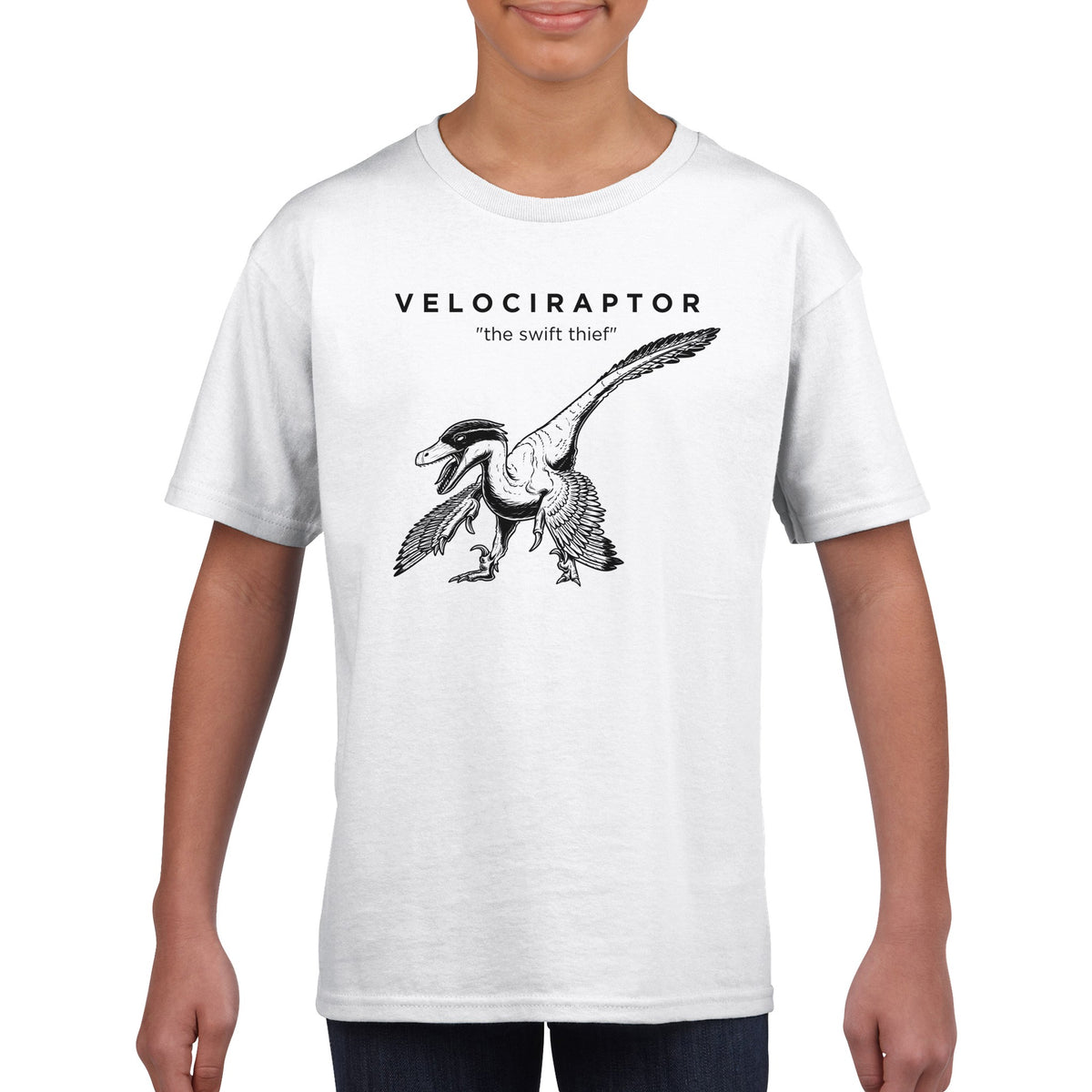 Velociraptor Dinosaur Prehistoric Kids T Shirt