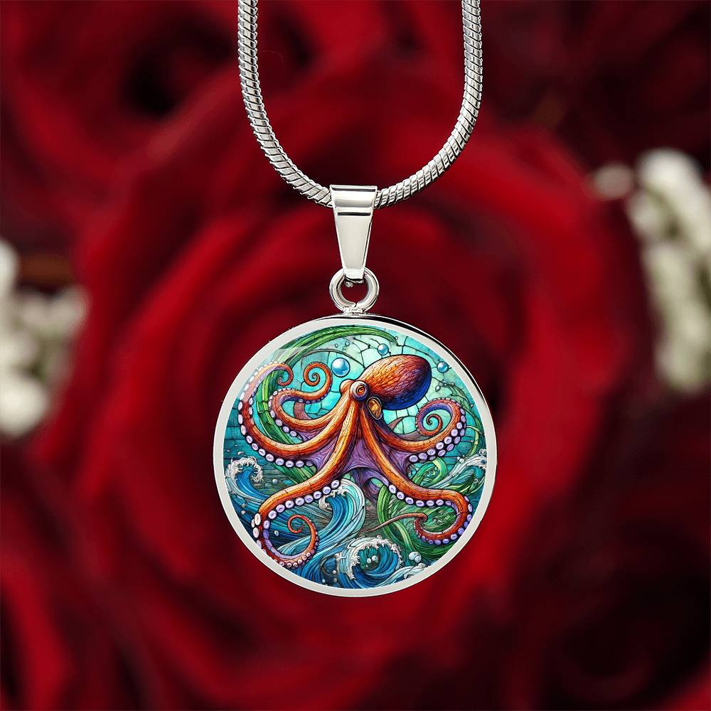 The Deep Sea Octopus Circle Pendant Necklace