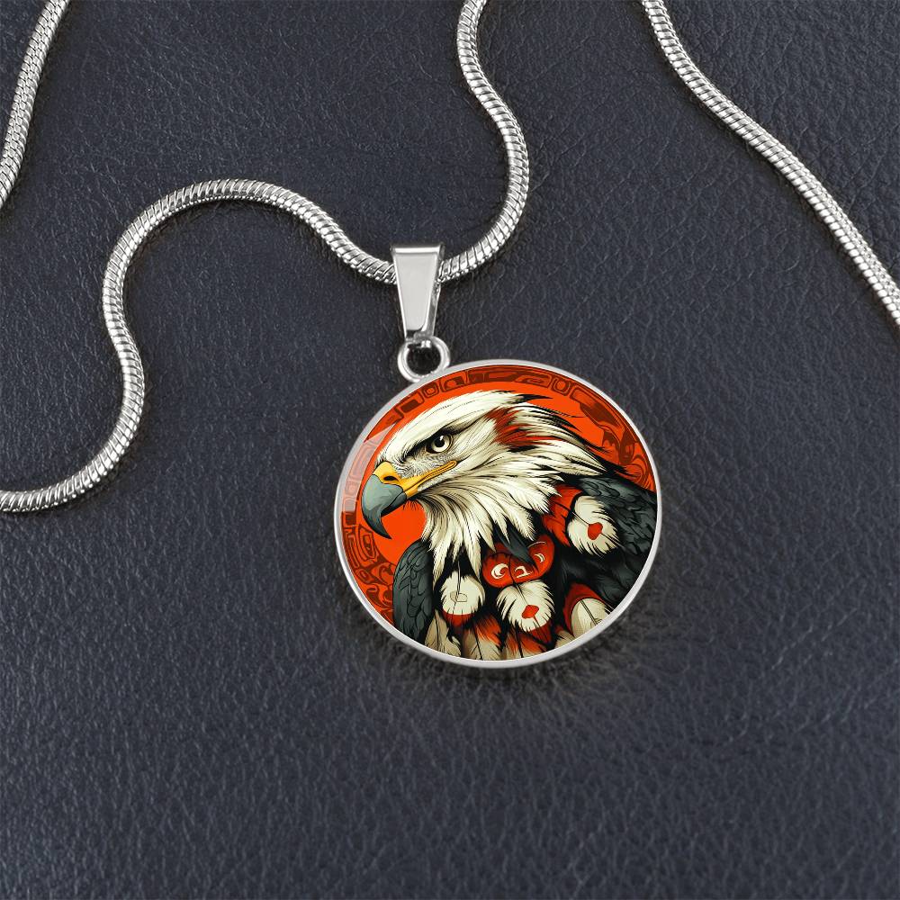 The Chief Eagle Circle Pendant Necklace