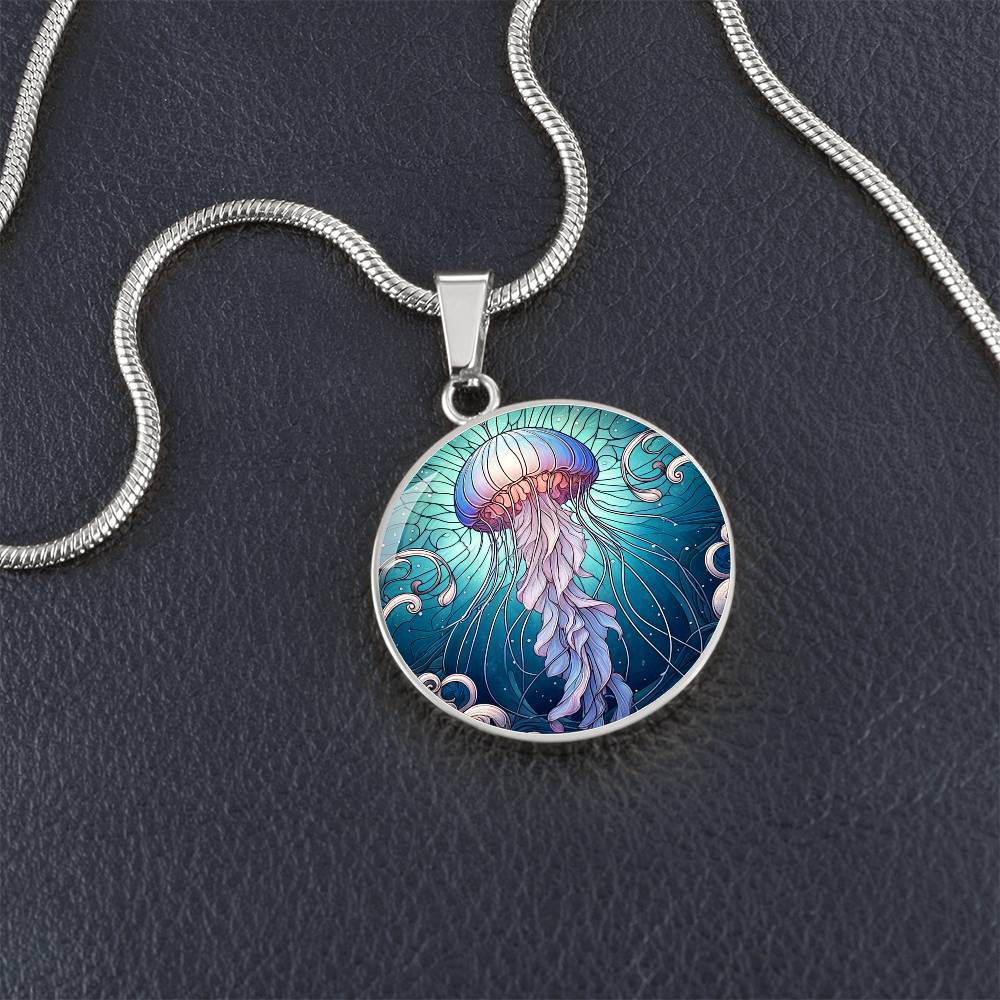 The Jellyfish Circle Pendant Necklace