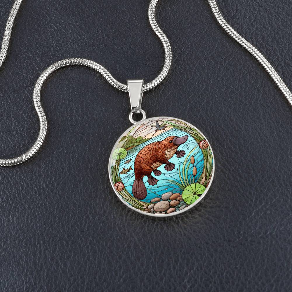 The Platypus Circle Pendant Necklace