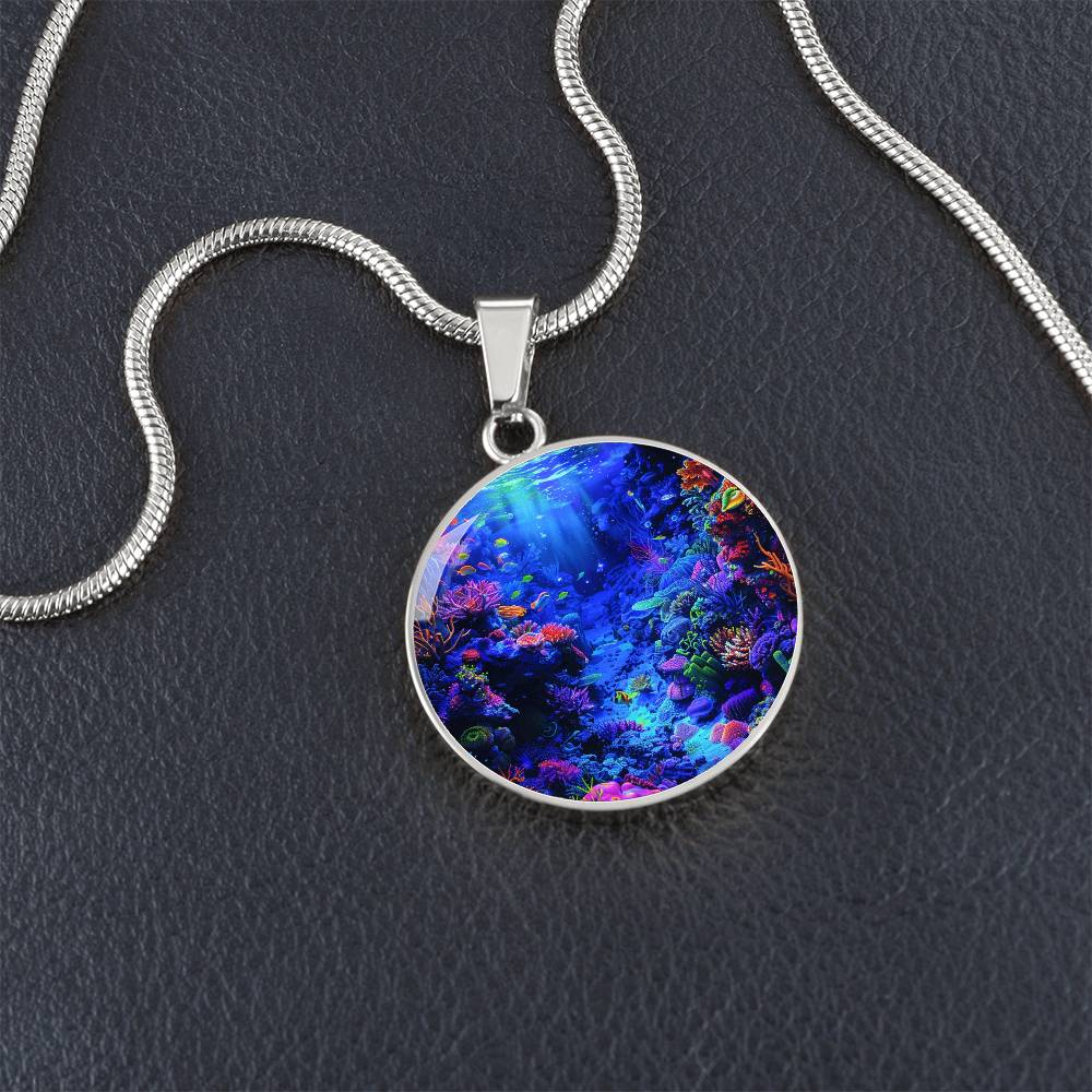 The Night Reef Circle Pendant Necklace