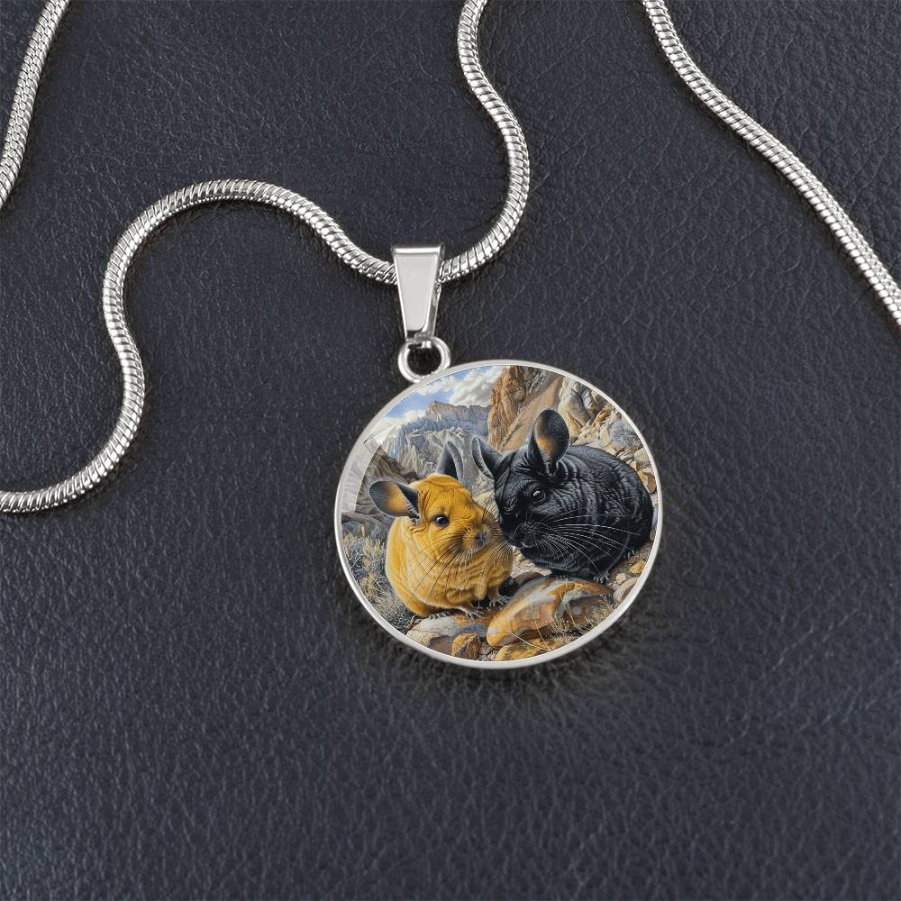 The Chinchillas Circle Pendant Necklace