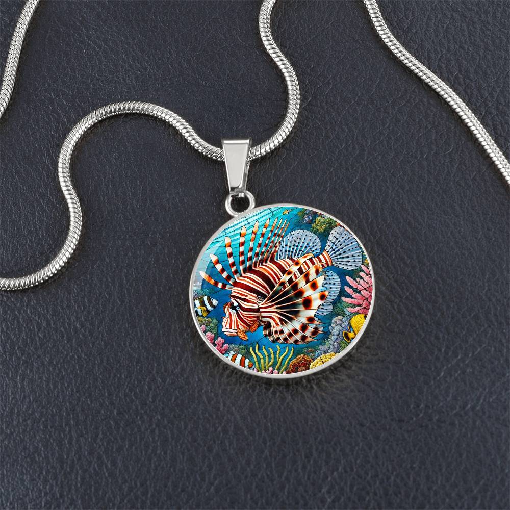 The Lionfish Circle Pendant Necklace