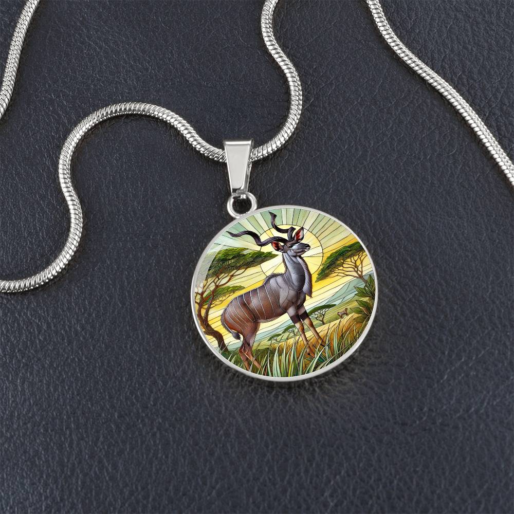 The Kudu Circle Pendant Necklace