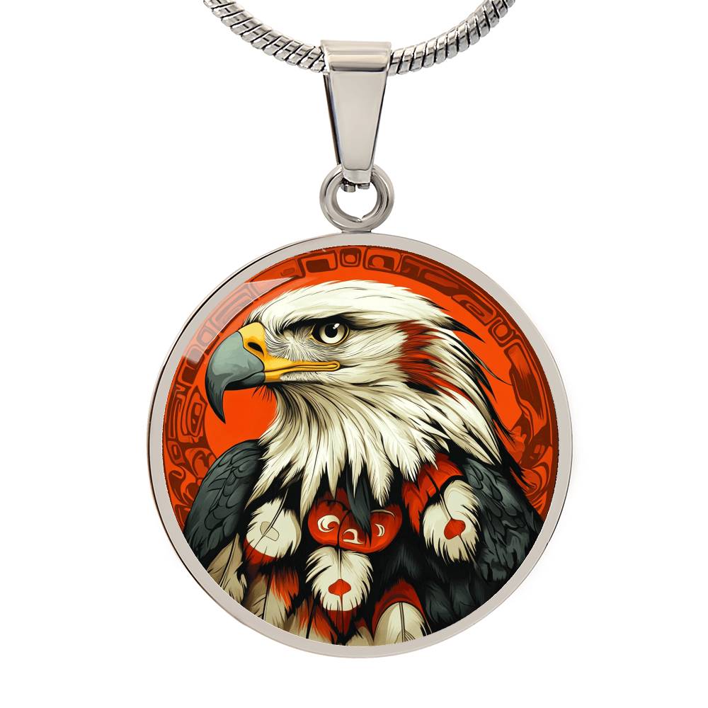 The Chief Eagle Circle Pendant Necklace