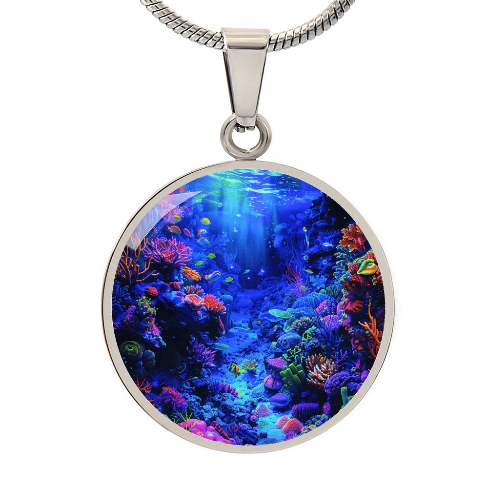 The Night Reef Circle Pendant Necklace