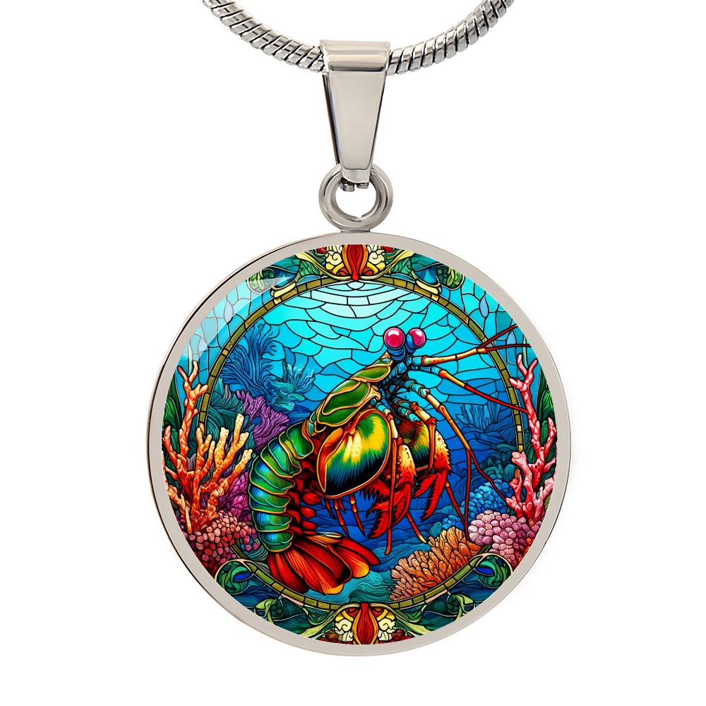 The Mantis Shrimp Circle Pendant Necklace