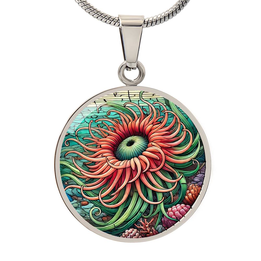 The Sea Anemone Circle Pendant Necklace