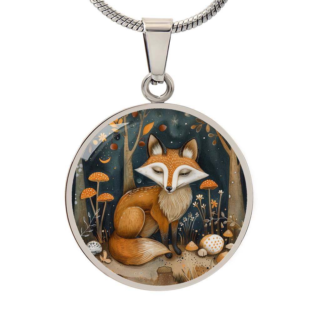 The Woodlands Vixen Circle Pendant Necklace