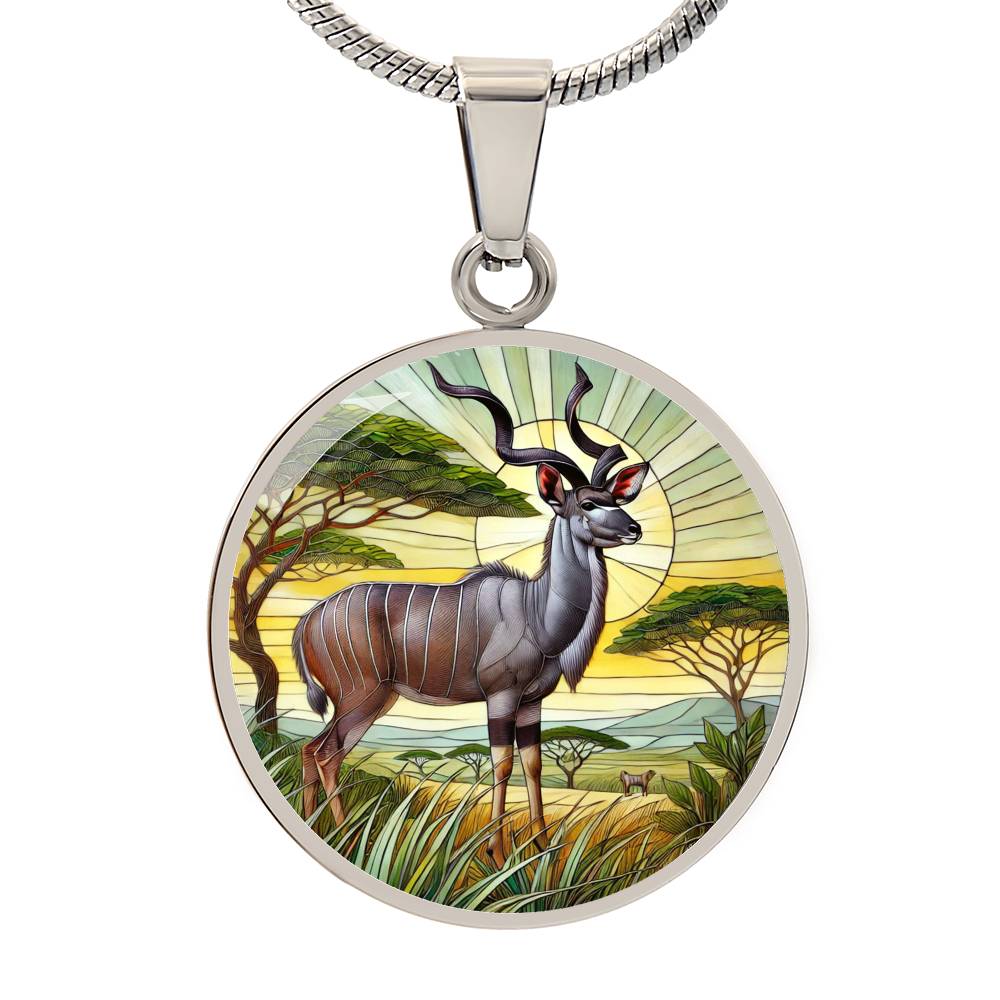 The Kudu Circle Pendant Necklace