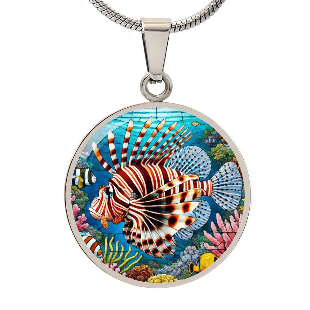 The Lionfish Circle Pendant Necklace