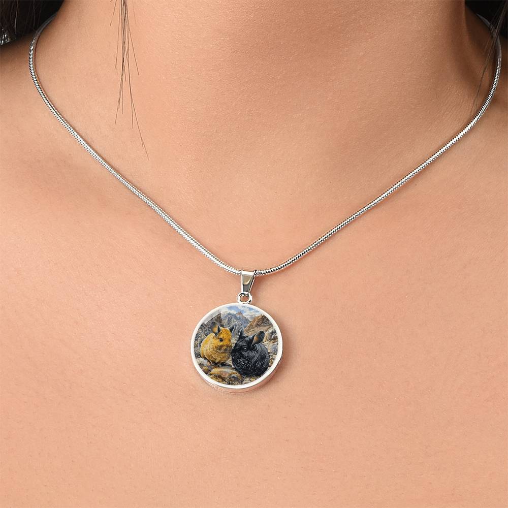 The Chinchillas Circle Pendant Necklace