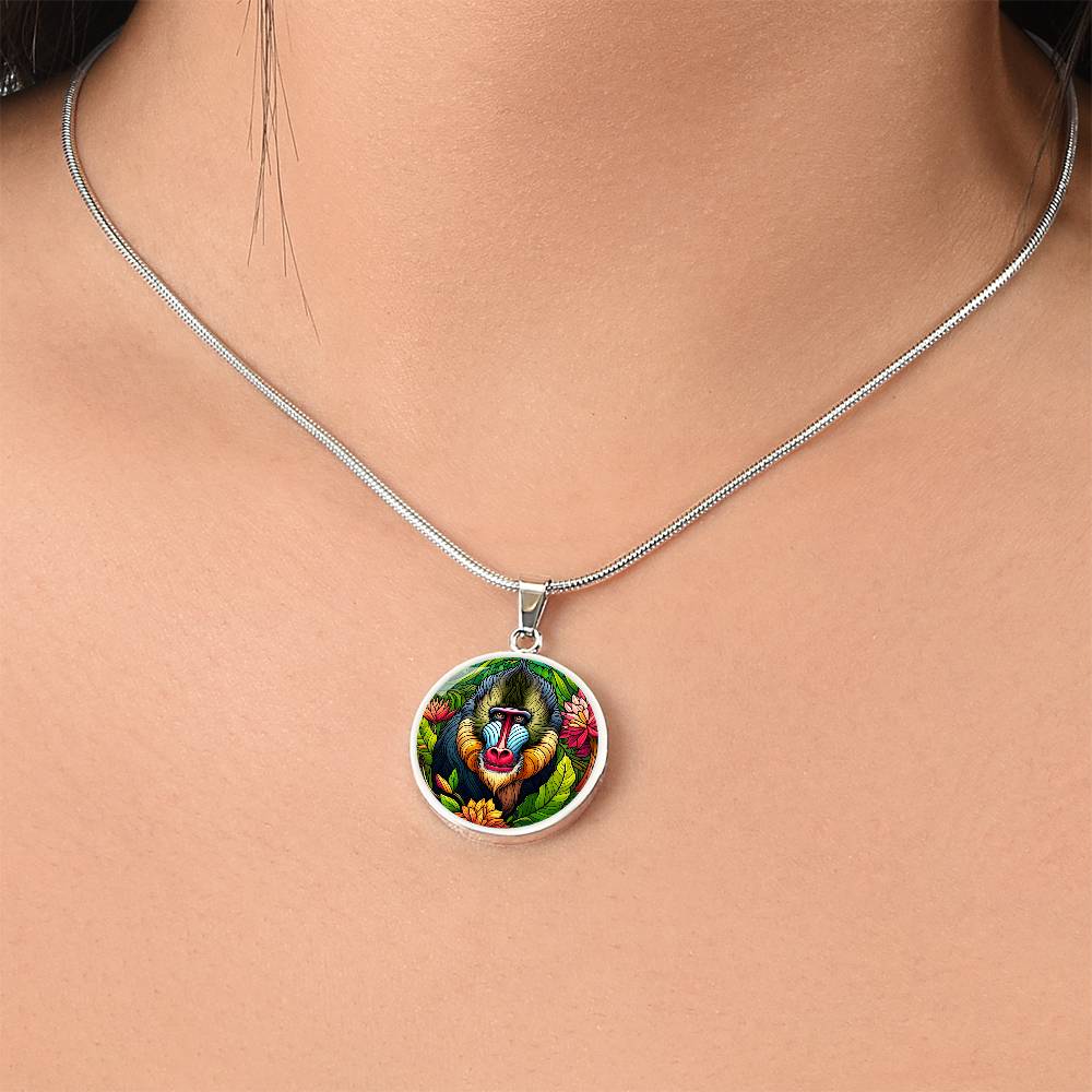 The Mandrill Circle Pendant Necklace