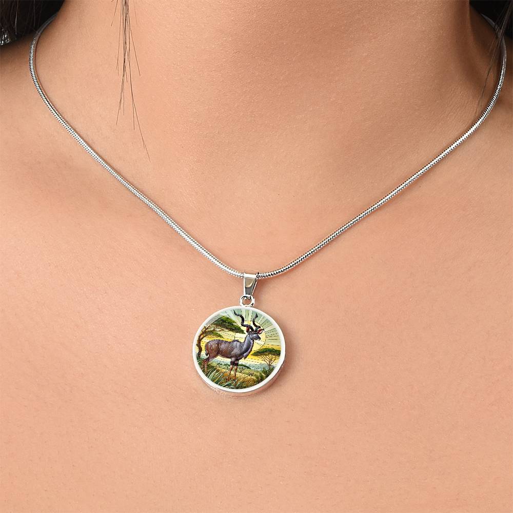 The Kudu Circle Pendant Necklace