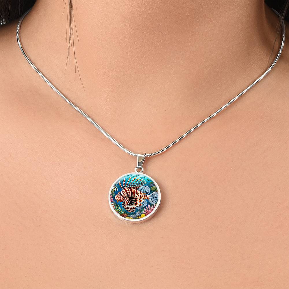 The Lionfish Circle Pendant Necklace