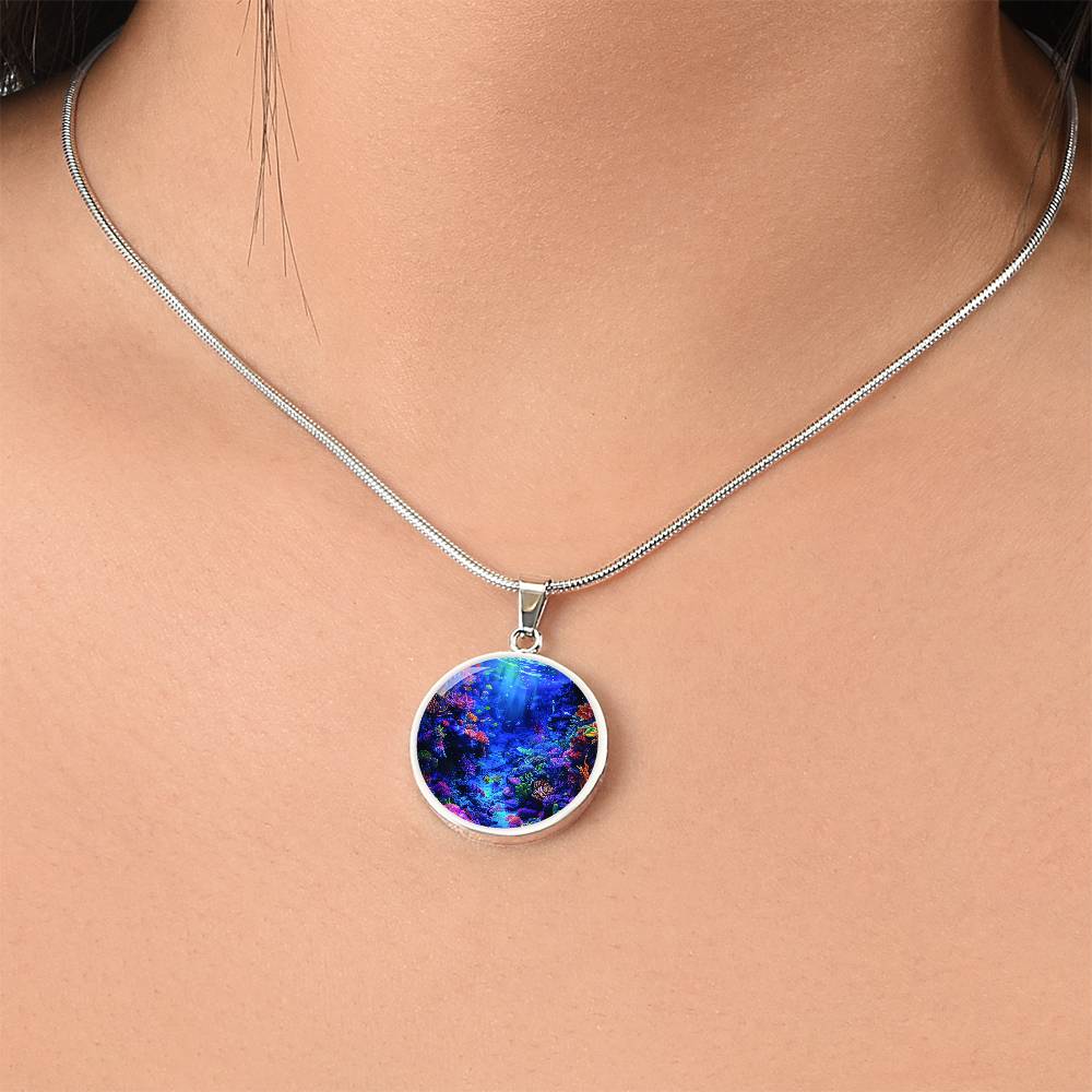 The Night Reef Circle Pendant Necklace