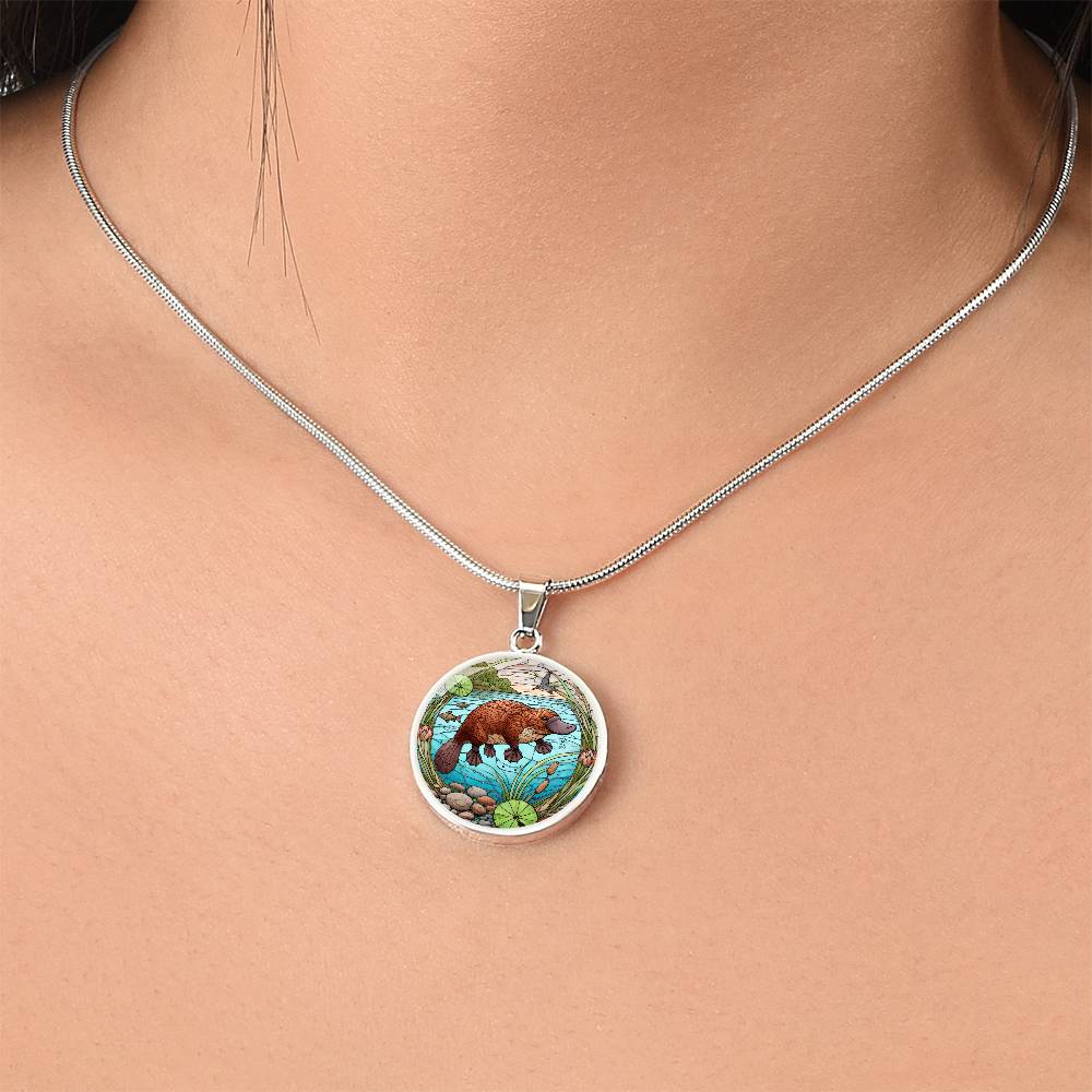 The Platypus Circle Pendant Necklace