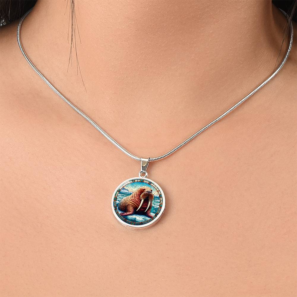 The Walrus Circle Pendant Necklace