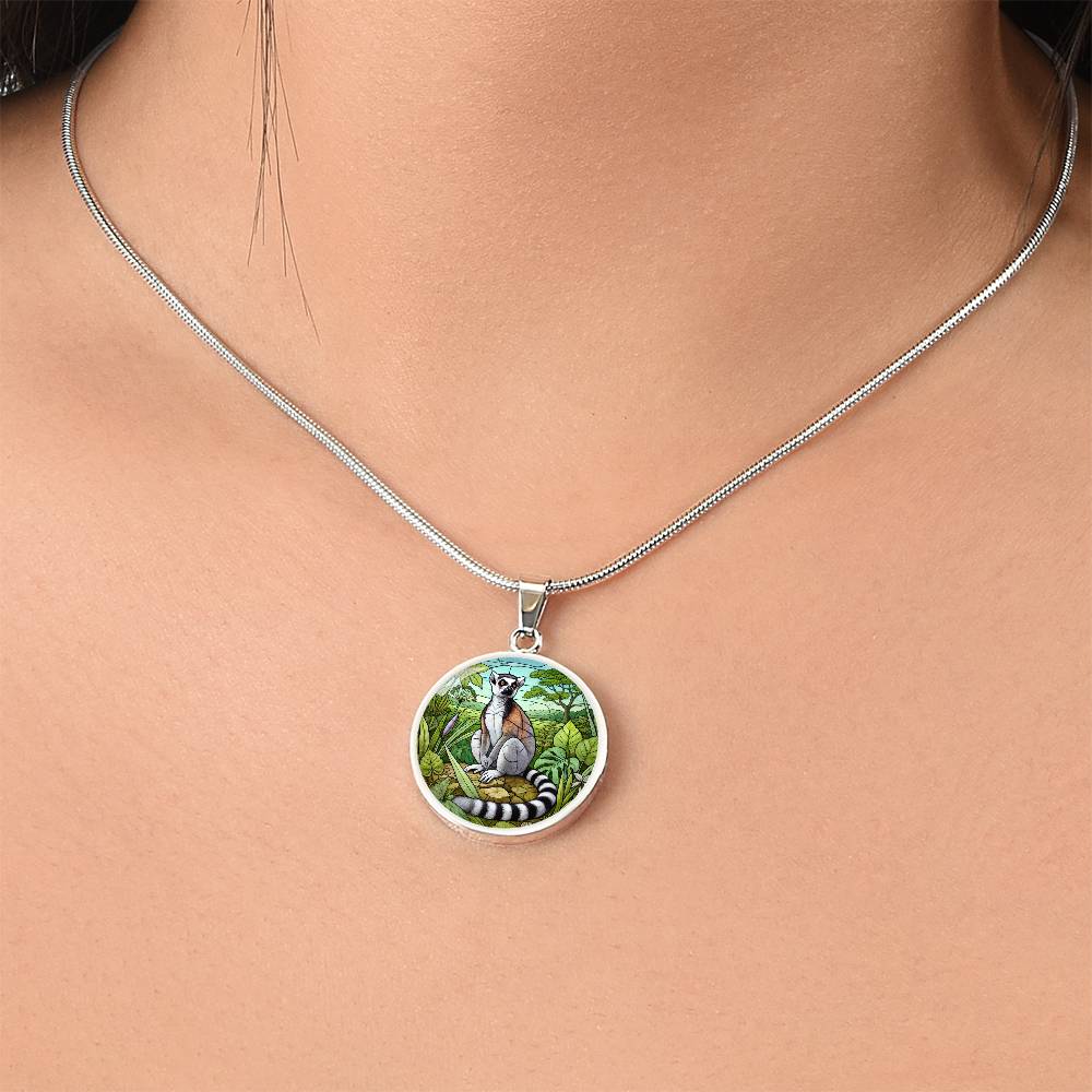 The Lemur Circle Pendant Necklace