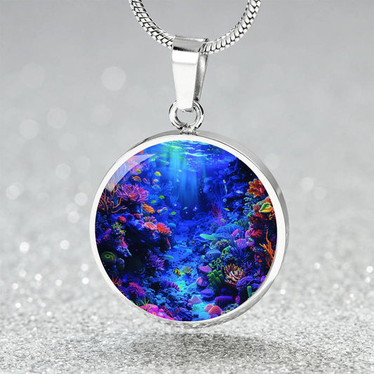 The Night Reef Circle Pendant Necklace