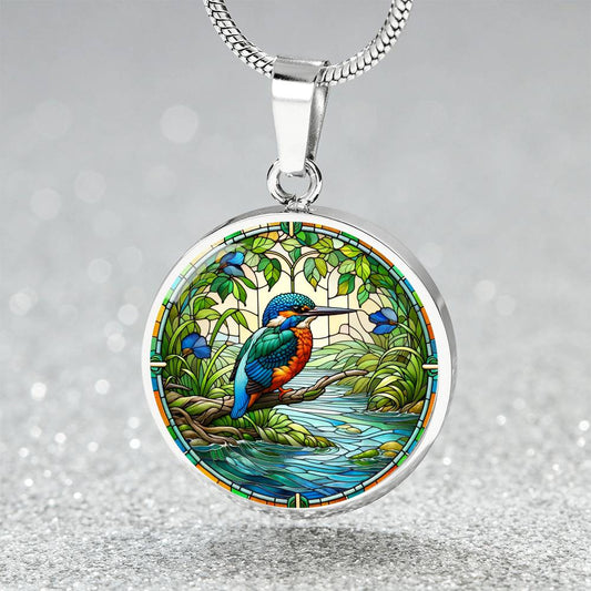 The Kingfisher Circle Pendant Necklace