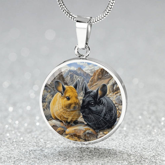 The Chinchillas Circle Pendant Necklace