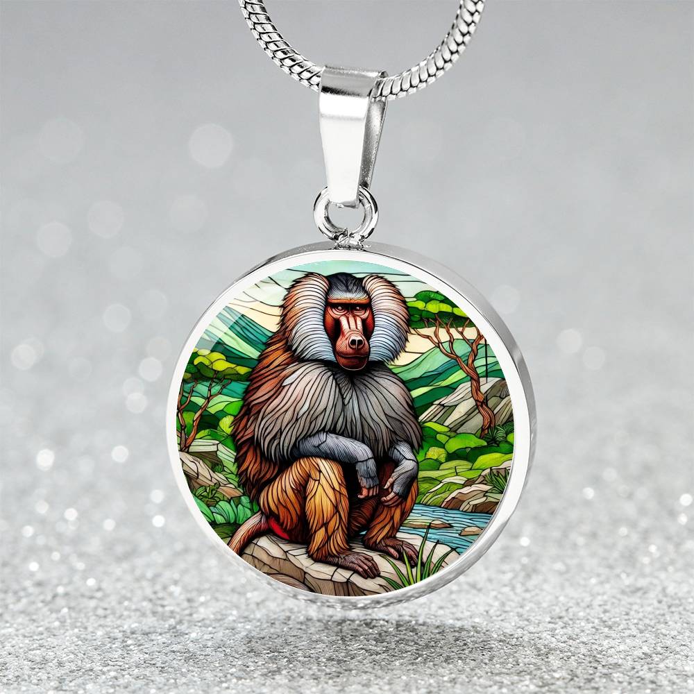 The Baboon Circle Pendant Necklace