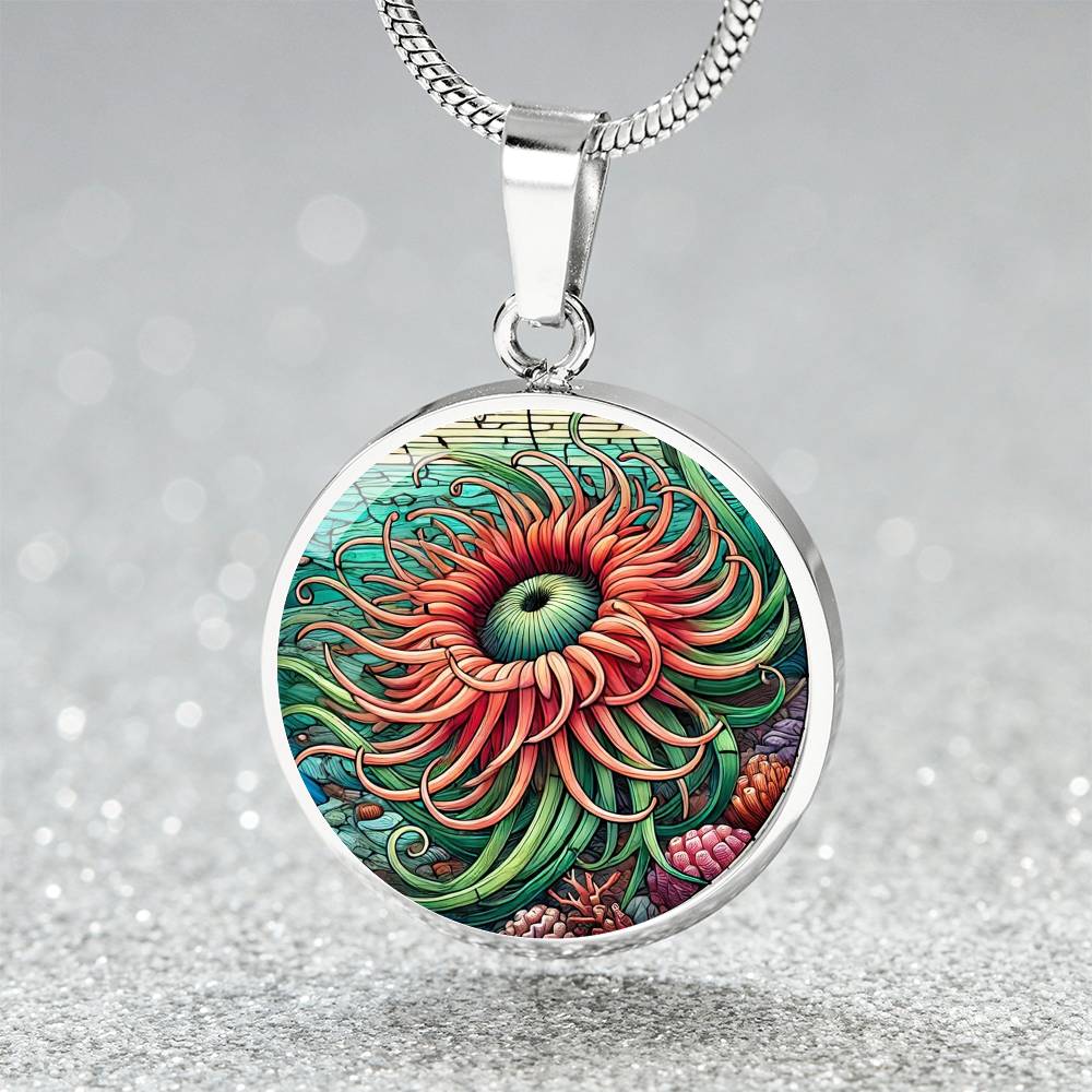 The Sea Anemone Circle Pendant Necklace