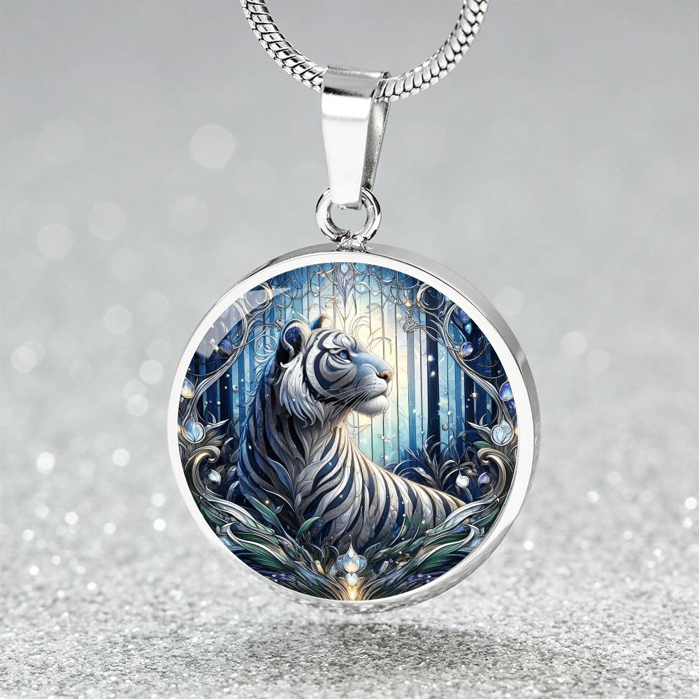 The Celestial Tiger Circle Pendant Necklace