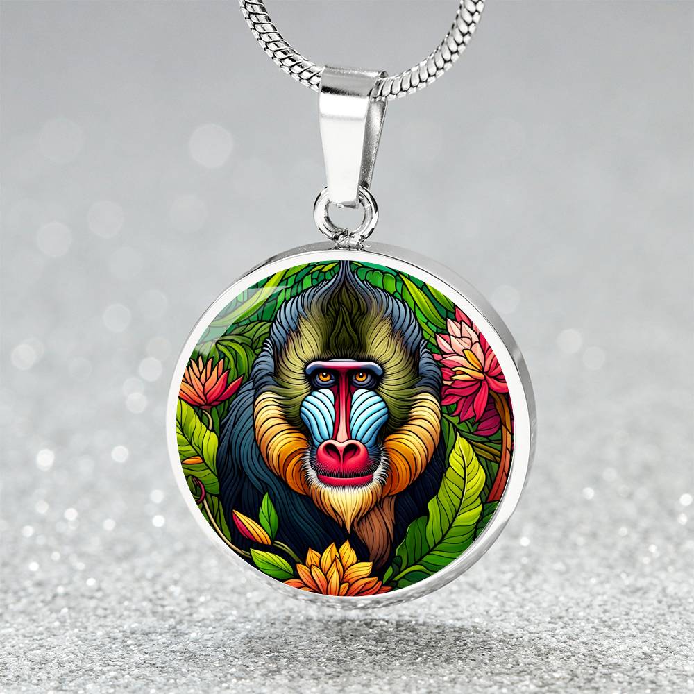 The Mandrill Circle Pendant Necklace