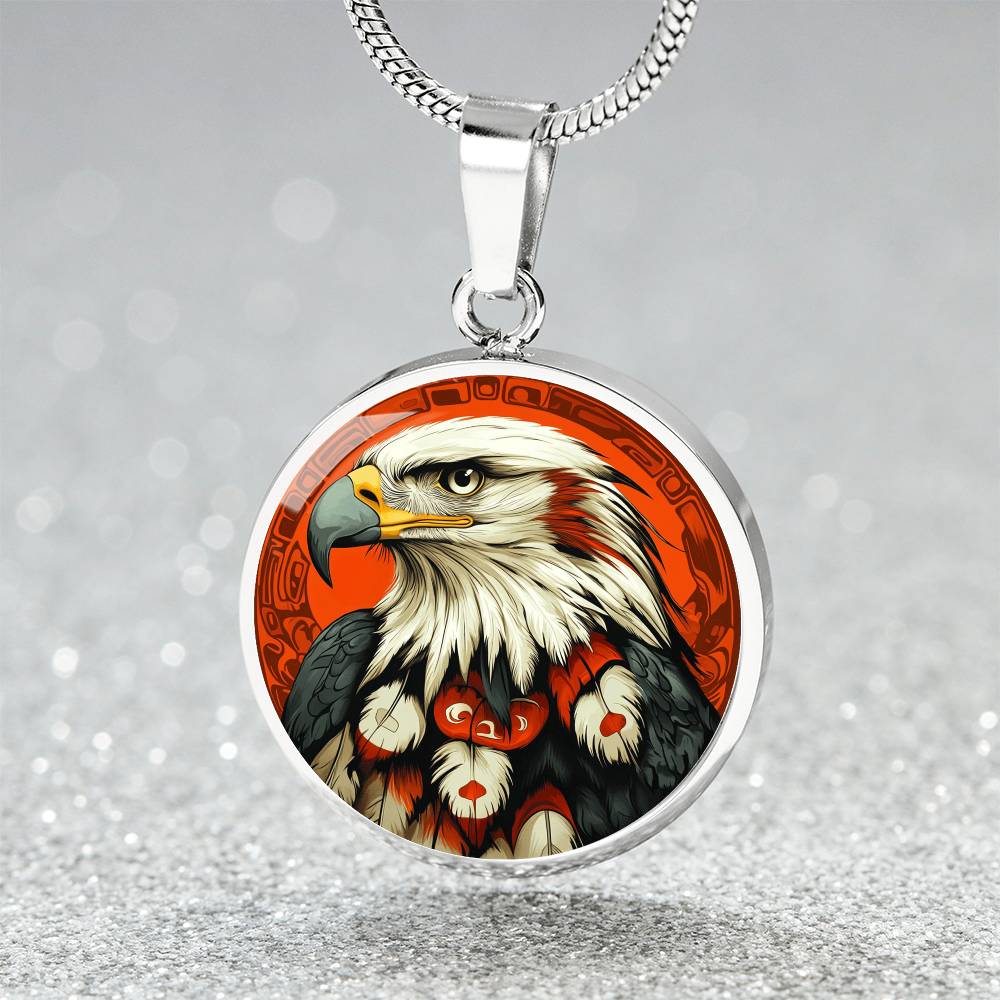 The Chief Eagle Circle Pendant Necklace