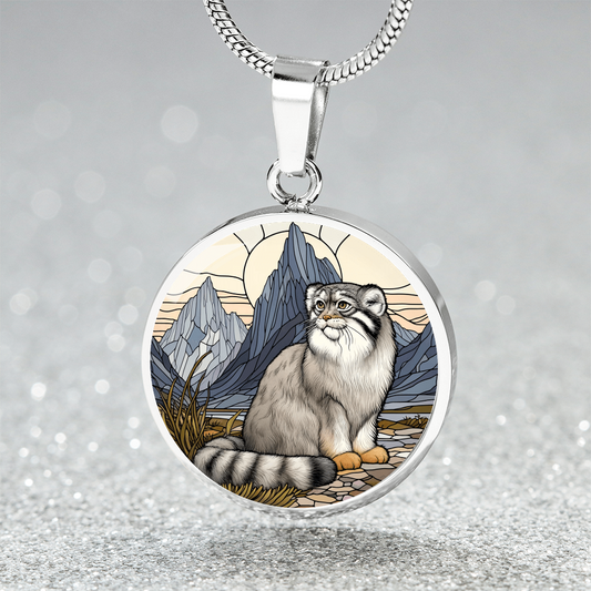 The Pallas's Cat Circle Pendant Necklace