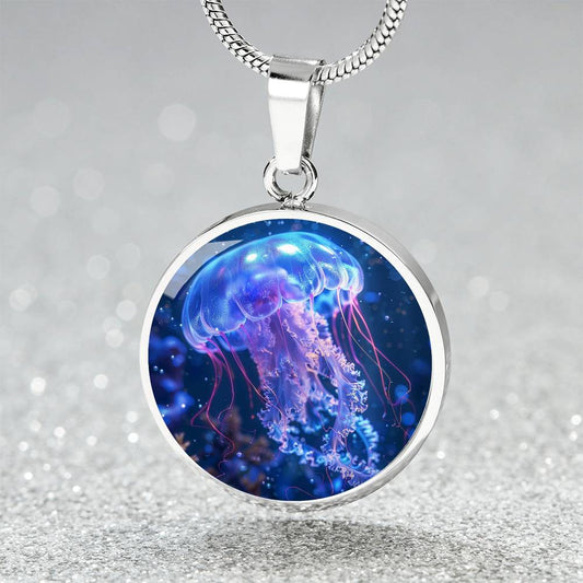 The Luminous Jellyfish Circle Pendant Necklace