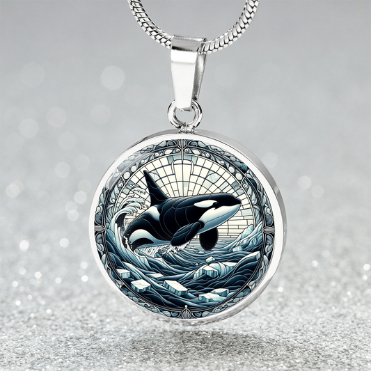 The Orca Circle Pendant Necklace