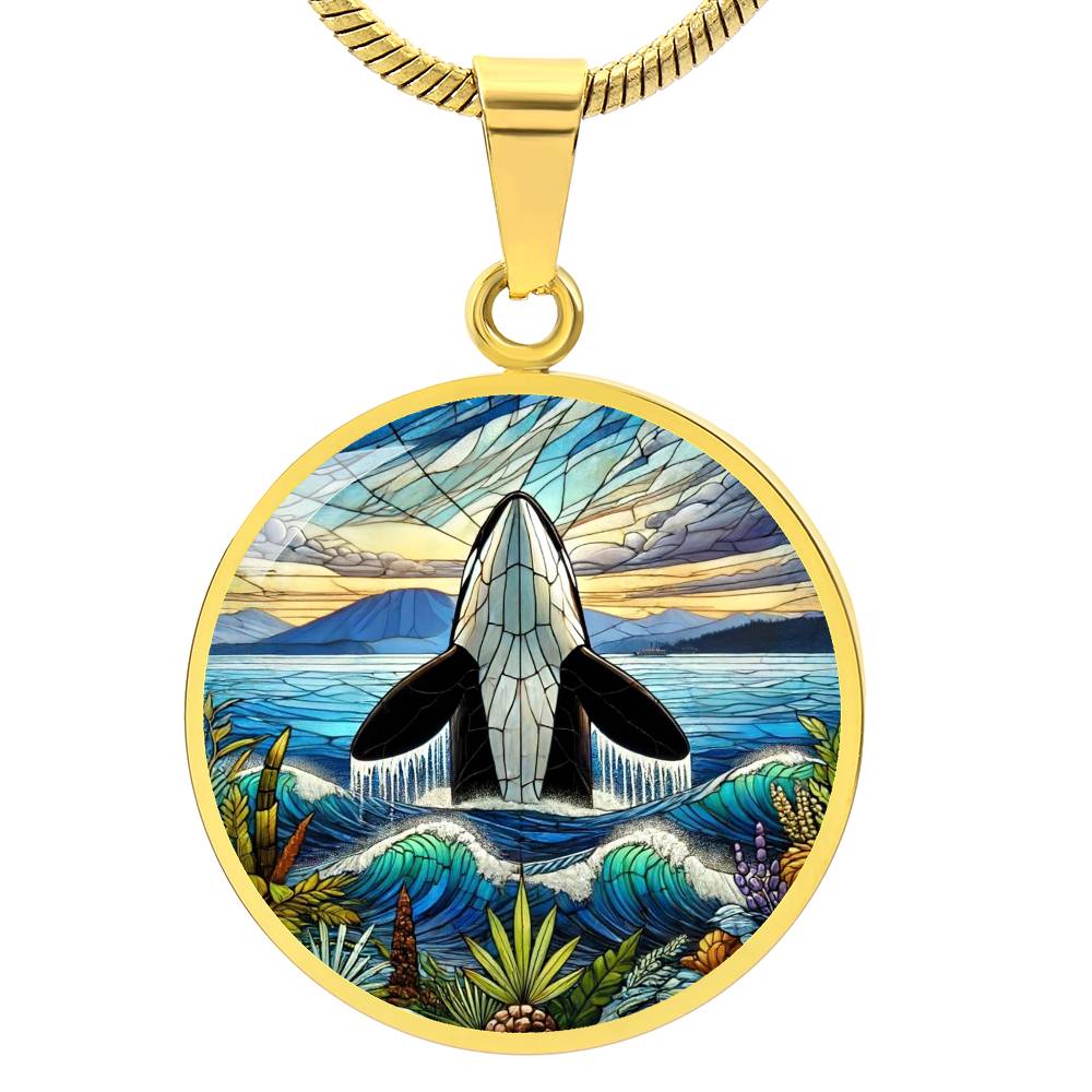 The Grand Orca Circle Pendant Necklace