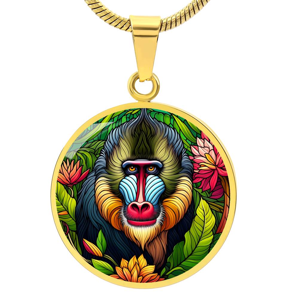 The Mandrill Circle Pendant Necklace