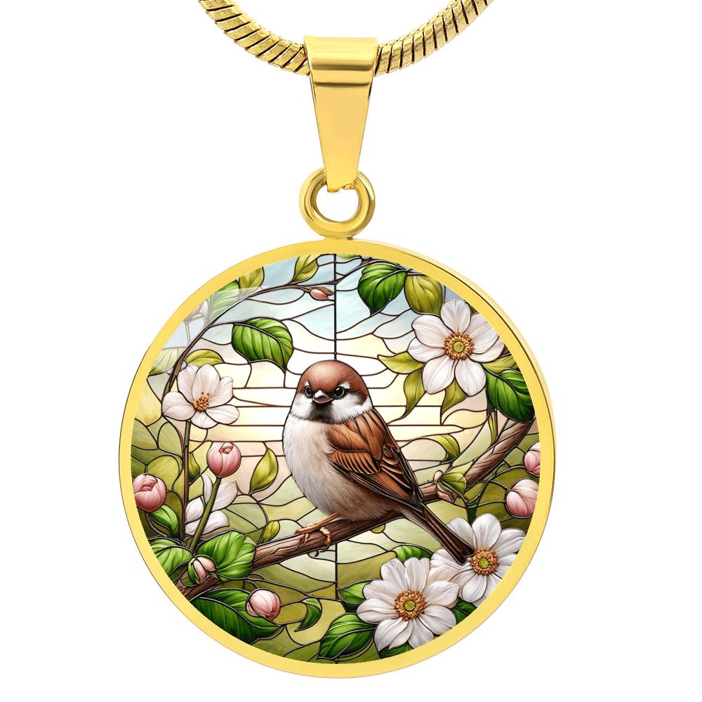 The Sparrow Circle Pendant Necklace