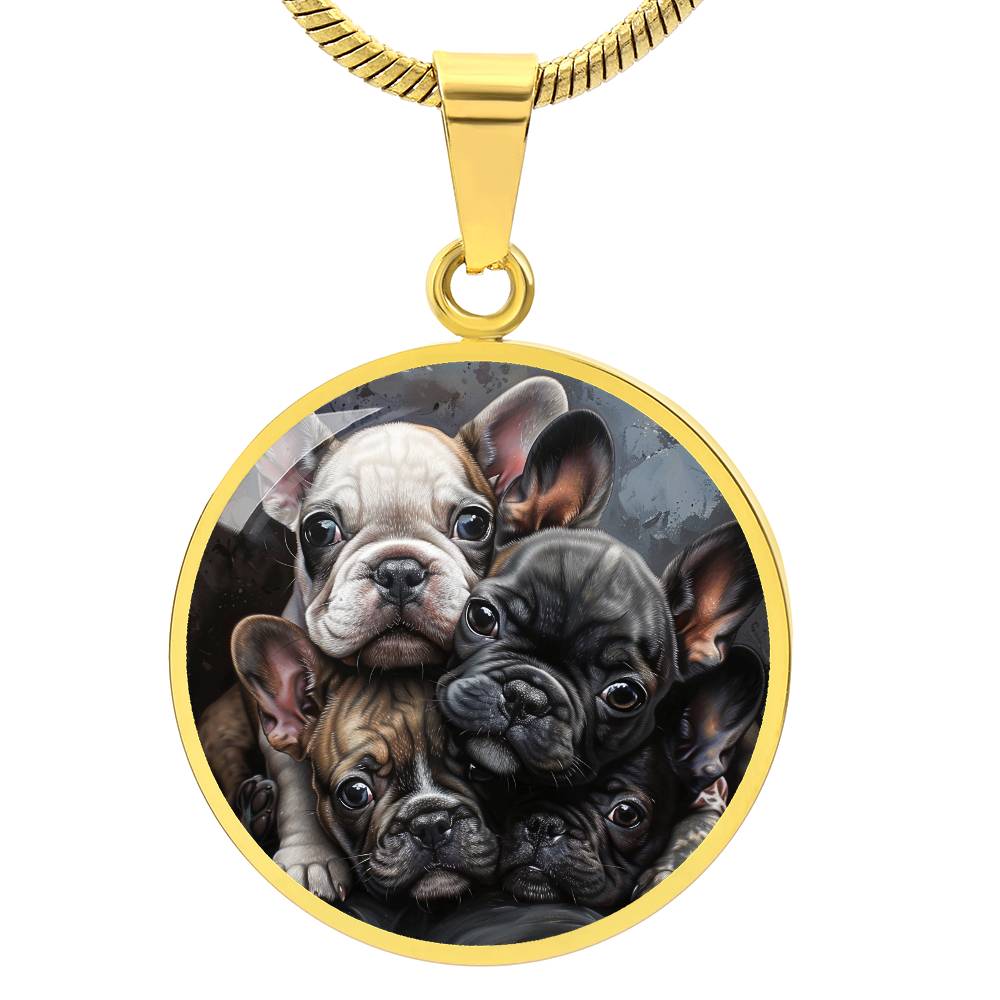 The French Bulldog Puppies Pendant Necklace