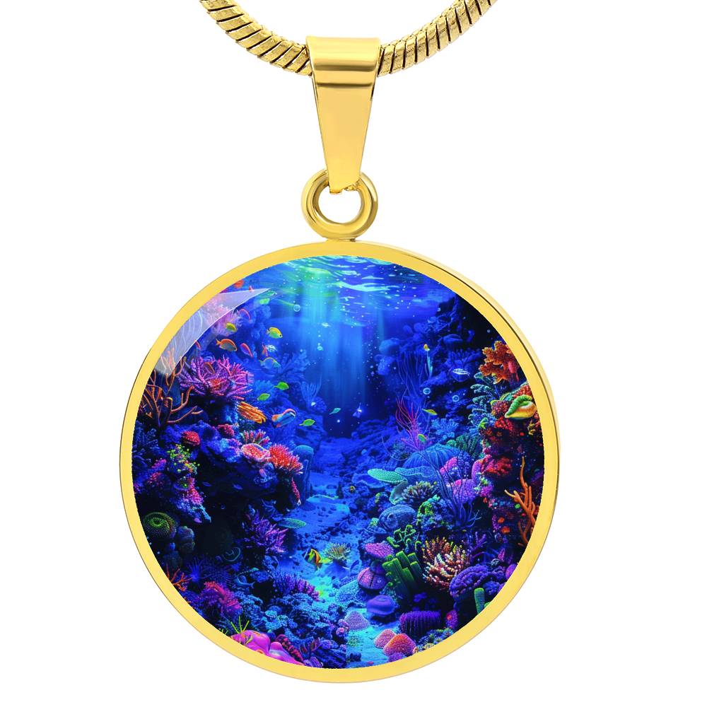 The Night Reef Circle Pendant Necklace