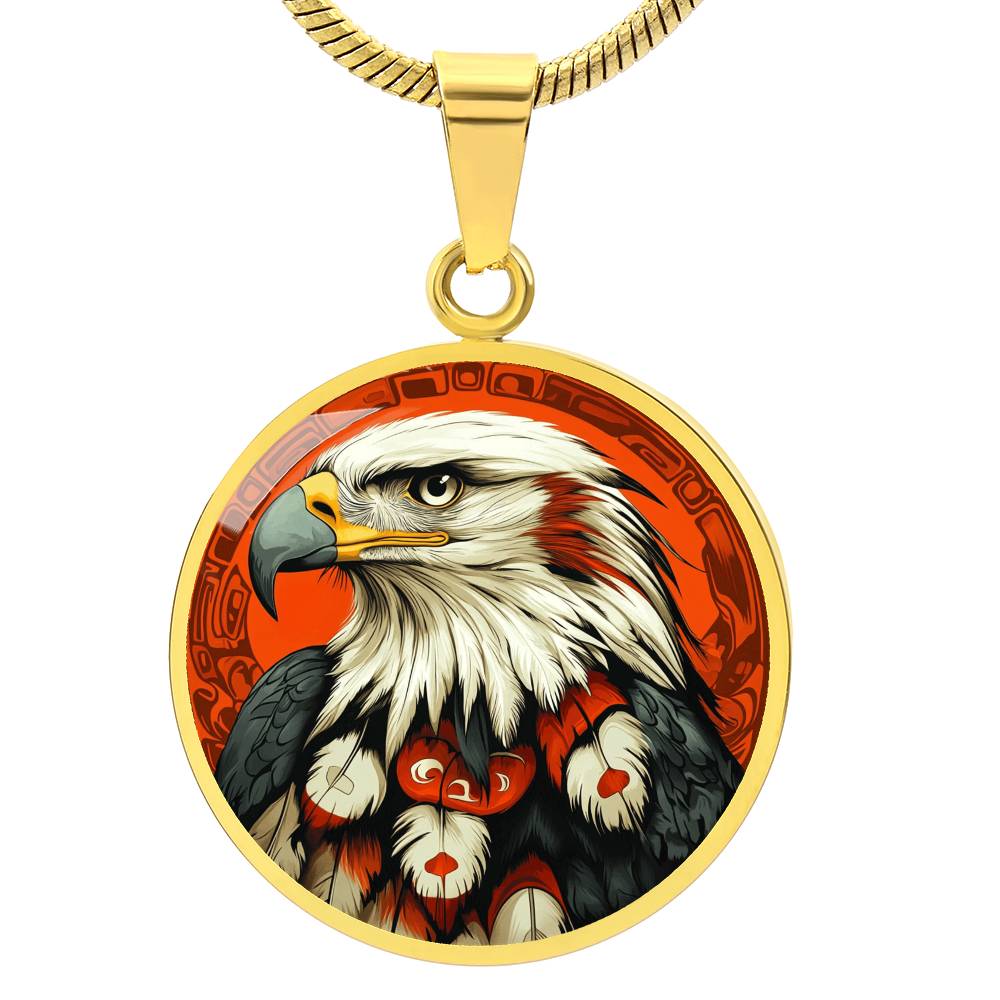 The Chief Eagle Circle Pendant Necklace