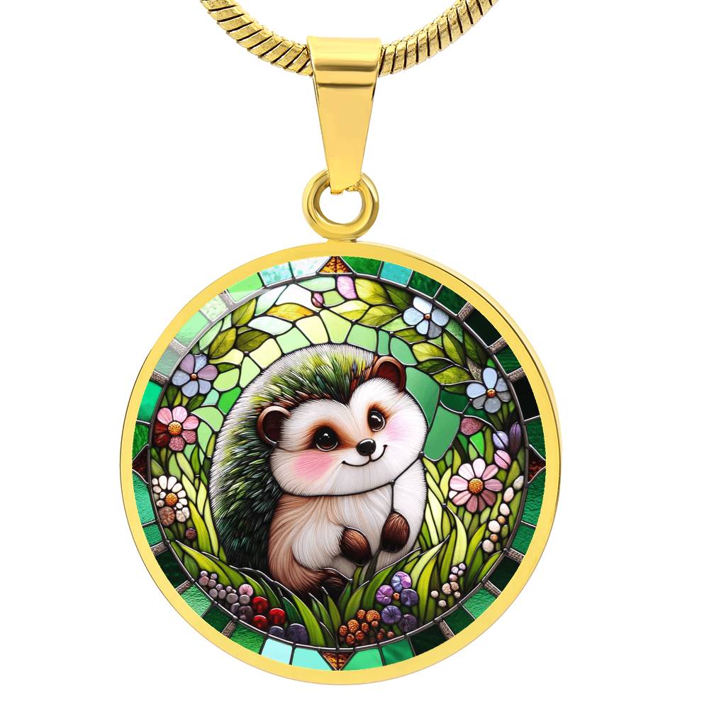 The Hedgehog Circle Pendant Necklace