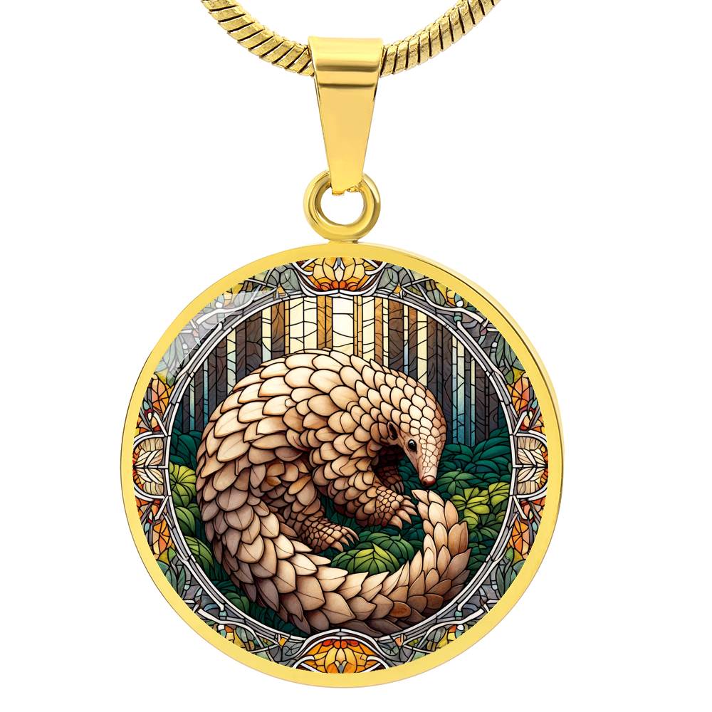 The Pangolin Circle Pendant Necklace