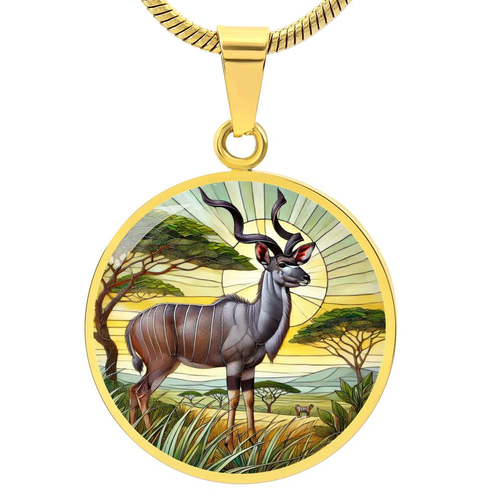 The Kudu Circle Pendant Necklace