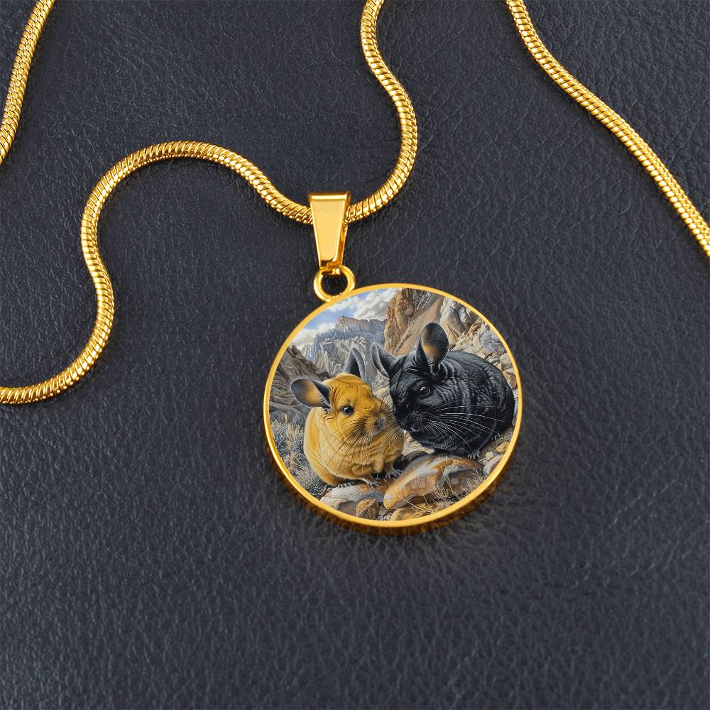 The Chinchillas Circle Pendant Necklace