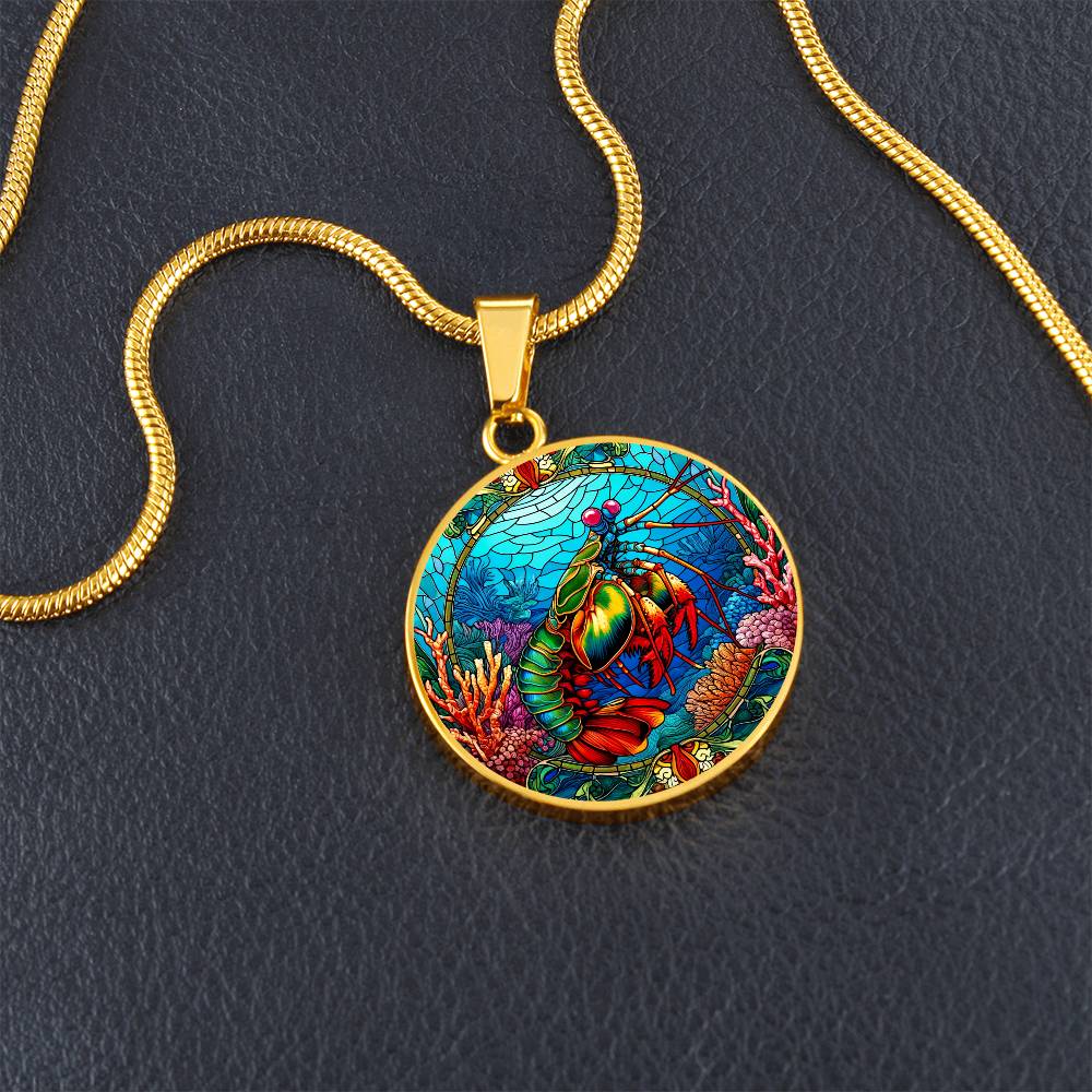 The Mantis Shrimp Circle Pendant Necklace