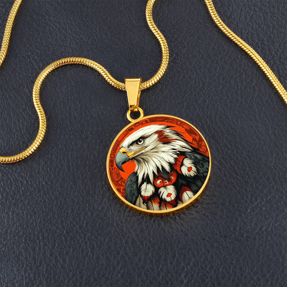 The Chief Eagle Circle Pendant Necklace