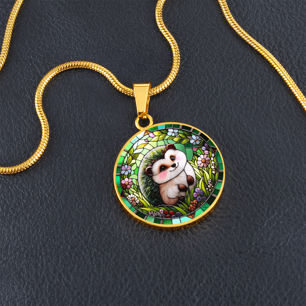 The Hedgehog Circle Pendant Necklace