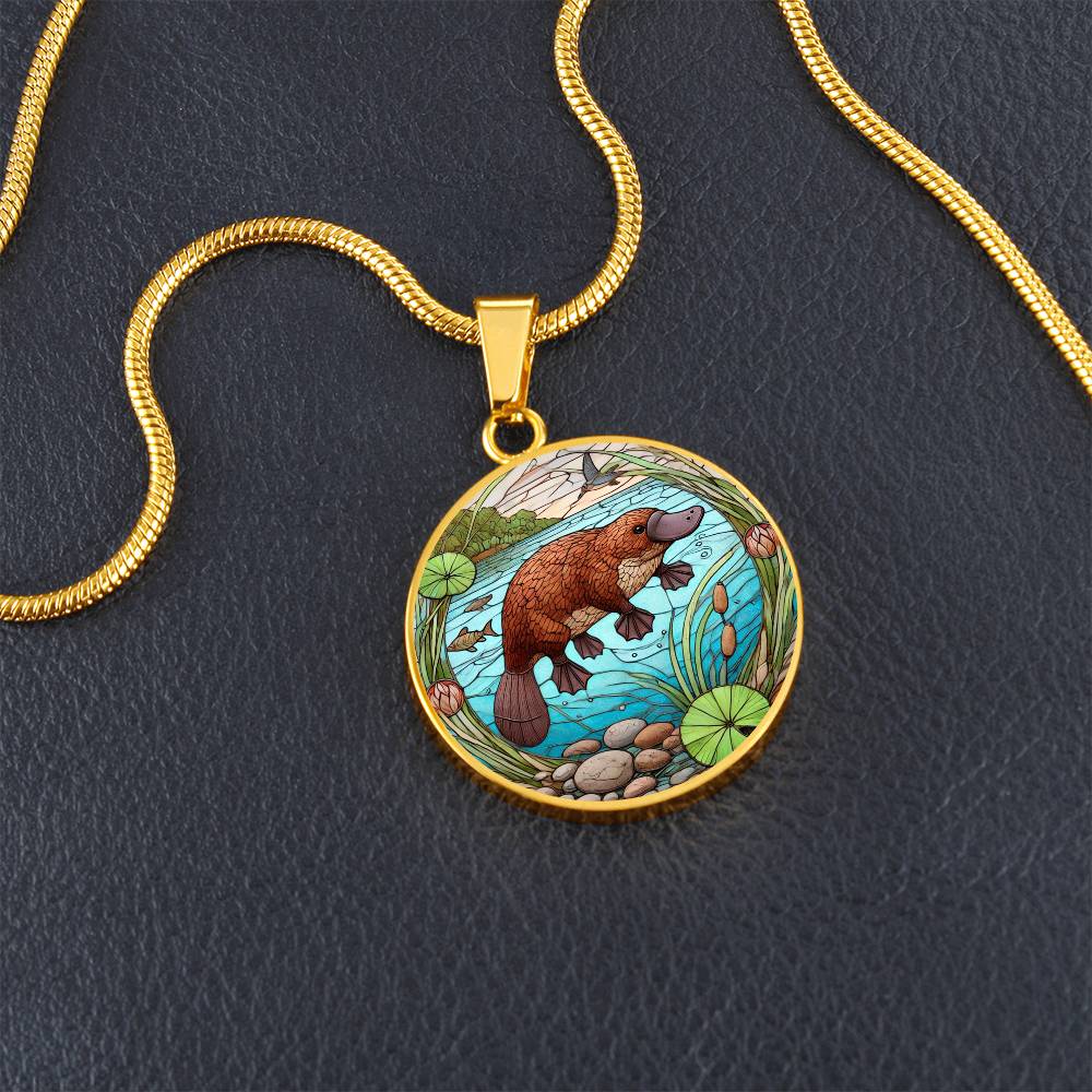 The Platypus Circle Pendant Necklace