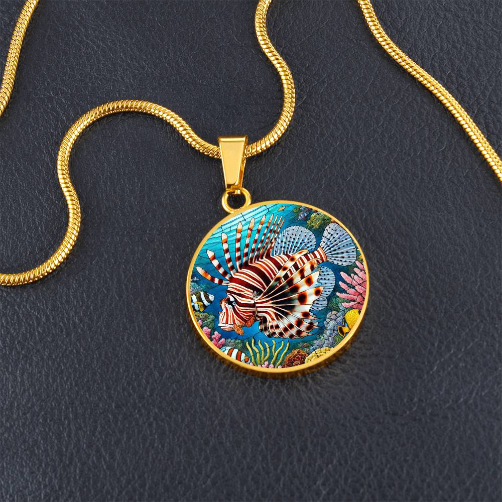 The Lionfish Circle Pendant Necklace